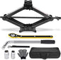 Scissor Car Jack 2 Ton (4409 lbs) Tire Changing Kit with Lug Wrench - Emergency Kit for Car, SUV, MPV