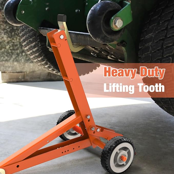 Lawn Mower Lift, 800 Lbs Weight Capacity, Stable Mower Lift Jack for Zero Turn Lawn Mower, Riding Lawn Mower and More, Orange