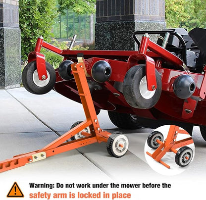 Lawn Mower Lift, 800 Lbs Weight Capacity, Stable Mower Lift Jack for Zero Turn Lawn Mower, Riding Lawn Mower and More, Orange